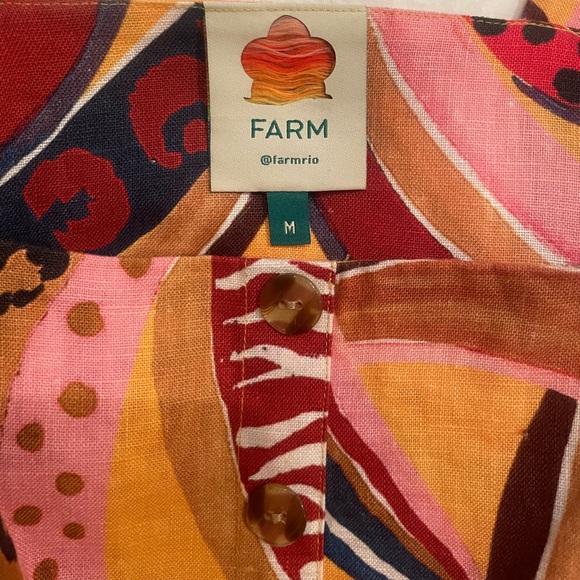 Farm Rio multi banana linen midi dress - Picture 9 of 11